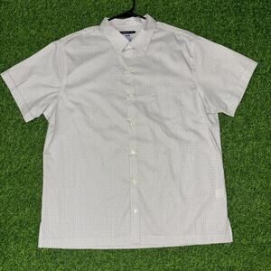 Men's Grey/White Checker Pattern Van Heusen Polo Shirt